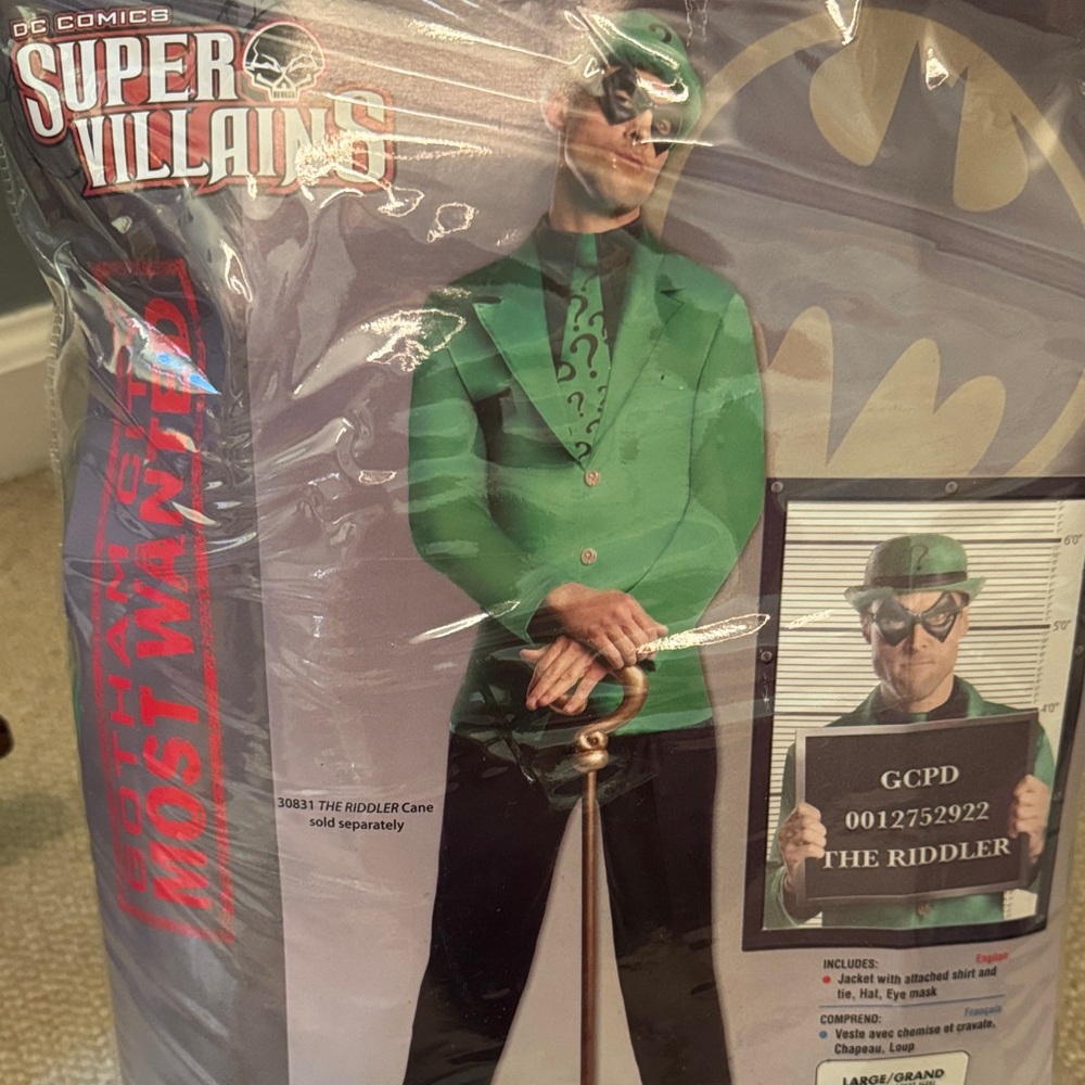 DC Comics Riddler Kids Costume - Green and Black